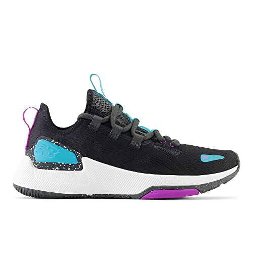 New Balance Women's FuelCell 100 V2 Cross Trainer, Black/Virtual Blue/Cosmic Rose, 5