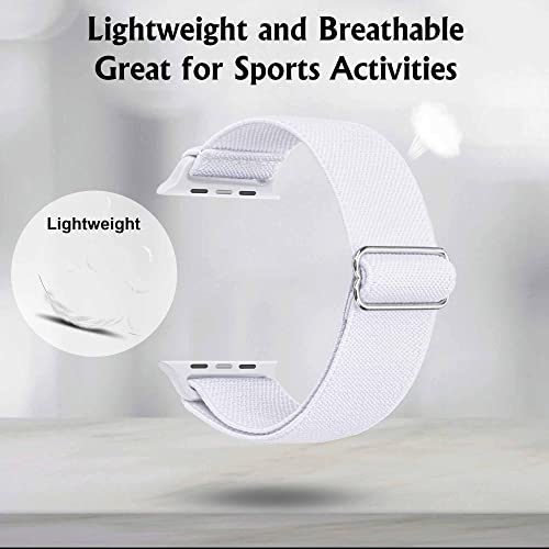 Image of Arae Stretchy WatchBand Compatible for Apple Watch Band 49 /45 /44 /42 /41 /40mm /38mm Comfortable Adjustable Sport Band for iWatch Series 10 9 8 7 6 5 4 SE 3 2 1 Women Men