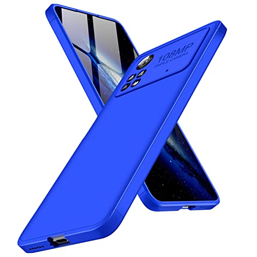 Image of Kapa Double Dip Full 360 Protection Back Case Cover for Poco X4 Pro (5G) (Blue)