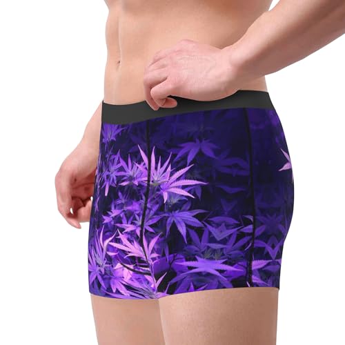 CUTEDWARF Purple weed marijuana leaf Men's Underwear Boxer Shorts Men Boxer Briefs Mens Printed Brief4