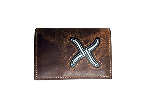 Twisted X Distressed Brown and White Bifold Wallet (XRC-29B), Small