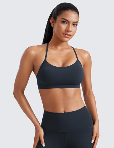 Image of CRZ YOGA Butterluxe Y Back Sports Bras | Light Support, Removable Pads, Yoga, Extremely Soft, Scoop Neck, Spaghetti Strap, for Women