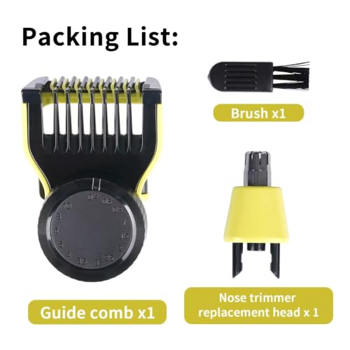 Electric Beard Trimmer Accessory,14-Length Adjustable Guide Comb Guard for One - Blade QP2520 QP2530 QP2620 QP2630,Nose Hair Trimmer Replacement Blades Heads for One - Blade image 5