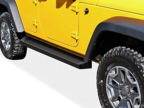 Estribos running boards APS 6in Negro para Jeep Wrangler JK miniatura 4