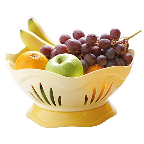 Bama Folia Fruit Holder, Yellow, 30 x 29.5 x 14 cm