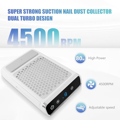 Recolector de polvo de uñas inalámbrico 80W miniatura 2