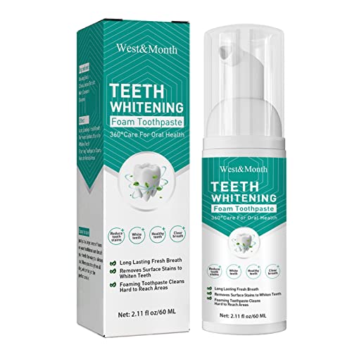 Daoco Teethaid Mouthwash Toothpaste Whitening Month 60 ML Mousse de blanchiment des Dents Dentifrice Mousse de réparation des Dents Soin à 360 degrés pour la santé bucco 1PCS Cover