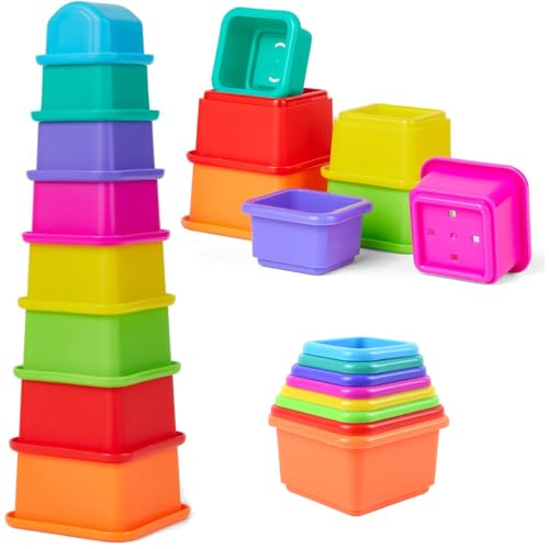 Image of Cosaway Baby Stacking Nesting Cups Toy, Montessori Toys for Toddlers 6+ Months