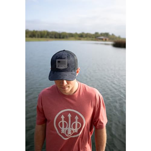 Image of Beretta Men's PM Trucker Breathable Lightweight Outdoor Casual Baseball Cap with Adjustable Snapback - One Size Fits Most