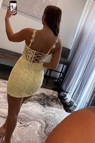 Short Lace Homecoming Dresses for Teens 2025 Tight Prom Dress Corset Square Neck Cocktail Gown2