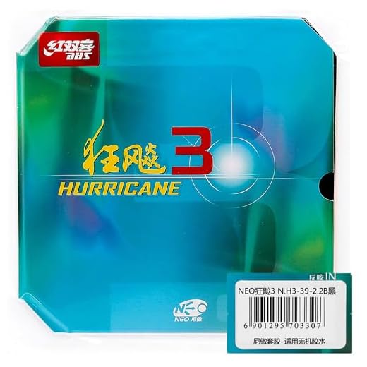 BestParts DHS Hurricane 3 NEO Provincial Professional Table Tennis Rubber Sheet Ping Pong Rubber39°/ 2.15mm, Black