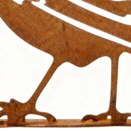 Statue rouillée résistante aux intempéries en forme de figurine d'oiseau - 8