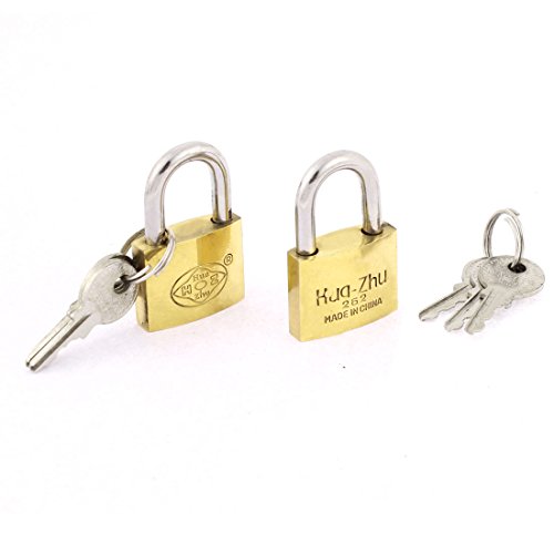 Image of Aexit Drawer Cabinet Padlocks & Hasps Showcase Safety Padlock 2pcs Combination Padlocks w Keys