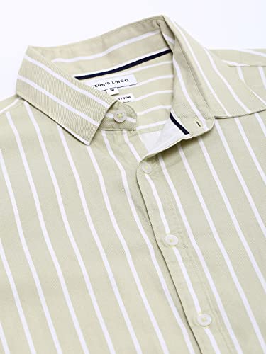 Image of Dennis Lingo Men's Cotton Striped Slim Fit Casual Shirt