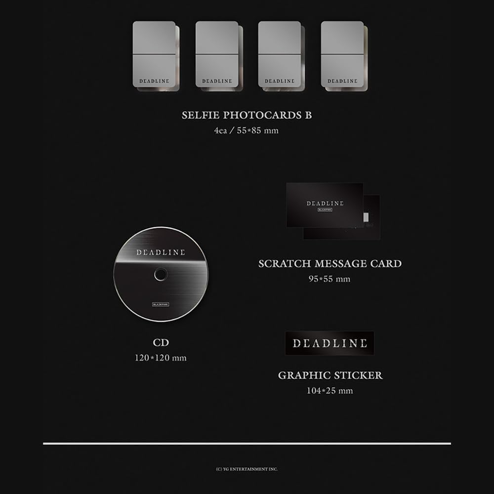 BLACK.PINK 3rd Mini Album [DEADLINE] (Standard Ver.) (GRAY) + Extra photocards