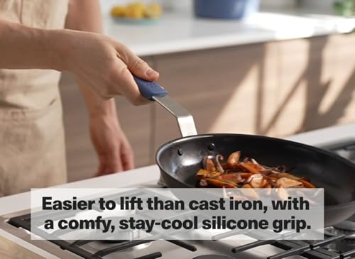 Image of Misen 8 Inch Pre-Seasoned Carbon Steel Fry Pan - Lightweight, Even Heating, Heat Retention - Oven Safe to 500F - Ideal for Searing, Sauteing, and Frying - Versatile Durable, Easy to Clean