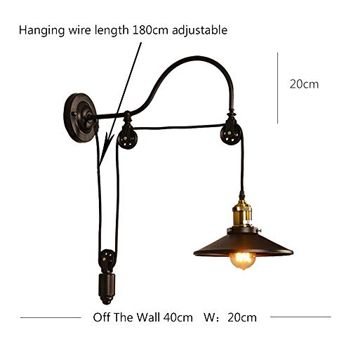 Lámpara de pared de bronce rústica para iluminar pasillos oscuros y zonas de paso 5