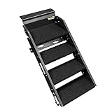 Prest-O-Fit 2-0284 Trailhead Step Rug 24.125 in. W (4 Pc Set) Fits Lippert Solid Step 4 Step - Obsidian Black