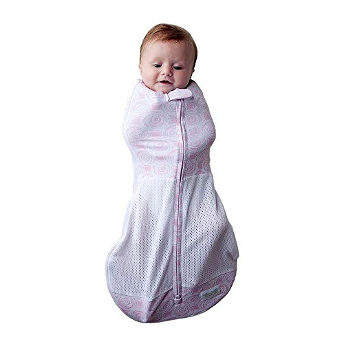 Image of Woombie Grow with Me Air Baby Swaddle, Convertible Swaddle Fits 0-9 Months, Expands to Wearable Blanket for up to 18 Months, Mod Roses