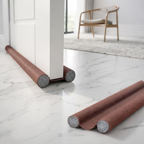 BTfash Door Draft Stopper PVC Size 36Inch | Under Door Dust & Noise Blocker | Cold & Heat Insulation Strip | Door Gap Sealer for Home Doors & Windows | Easy Install | Brown | Pack of 1