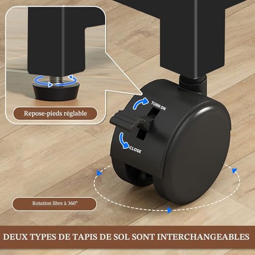 Table d'ordinateur rabattable Fiutazge pour optimiser les pièces étroites