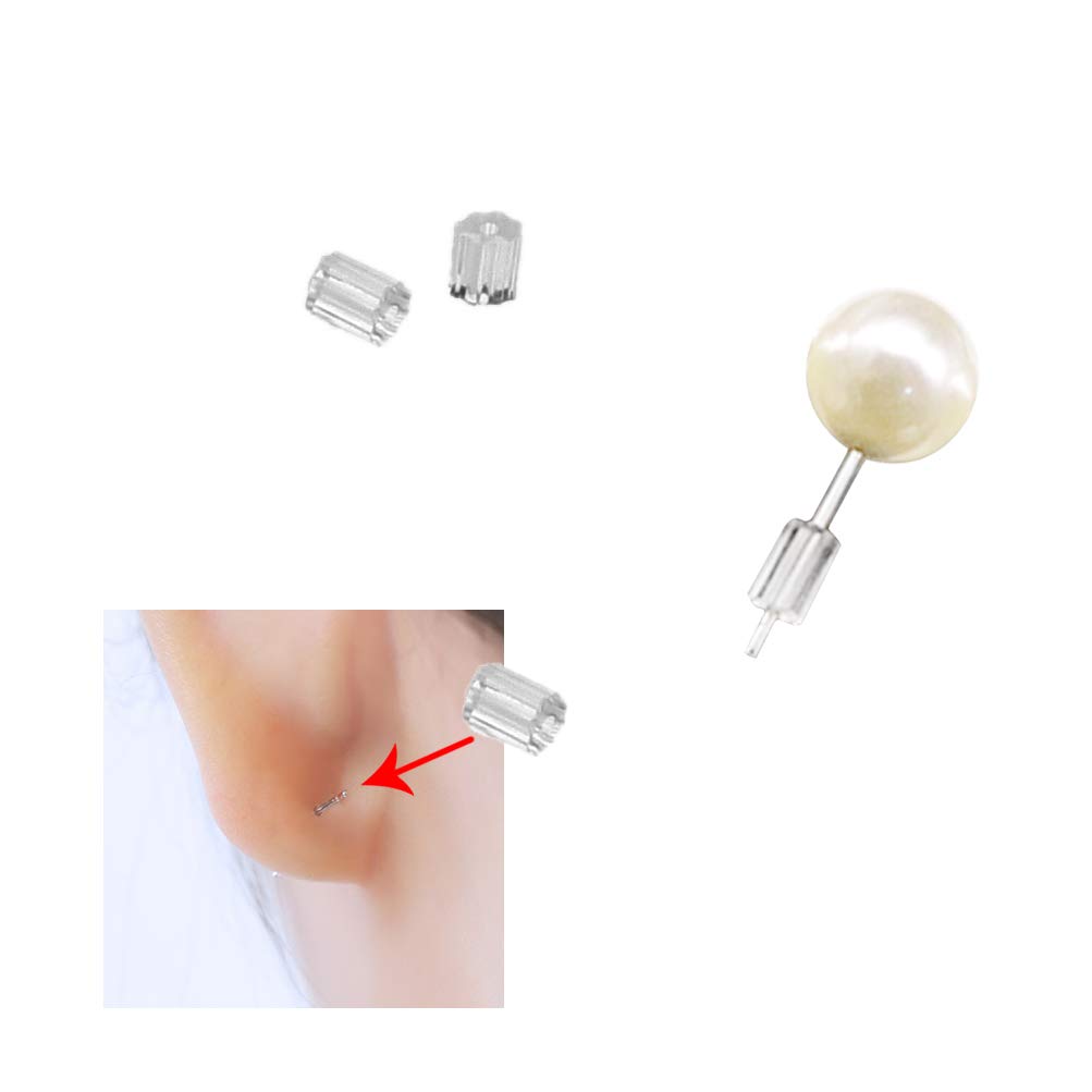 Eco-Fused Ferma Orecchini Trasparenti 500 Pezzi, 2.5x3mm, Gommini Sostitutivi Per Orecchini A Gancio E Fai Da Te, Con Panno Pulizia - 2