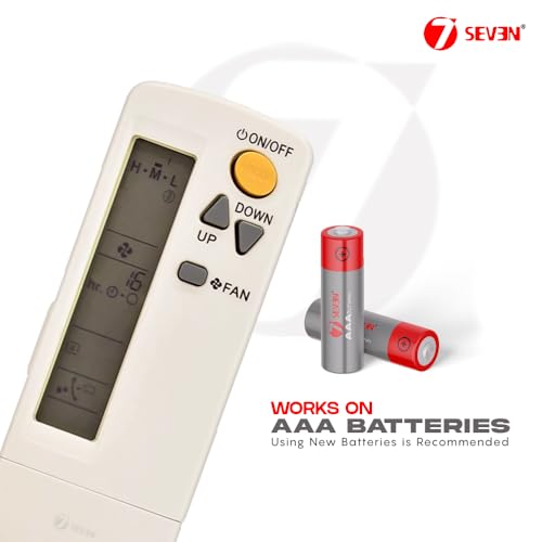 Image of 7SEVEN Compatible Daikin Ac Remote Original Model BRC4C151 Air Conditioner Suitable for Split or Window Exactly Match Each Key of Remote with Original remotes Control use New AAA Alkaline Batteries.