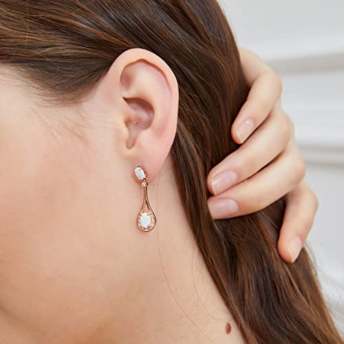 Dangle Earrings for Women Drop Earrings 18K White Gold/Rose Gold Plated Jewelry Hypoallergenic for Sensitive Ears2