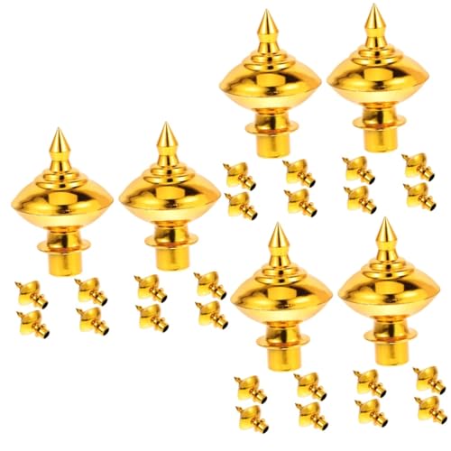 Toyvian 3 Set Accessori Per Teste A Sfera Per Pennone Palo Della Bandiera Aste Portabandiera Per Esterno Casa Parti Dell'asta Della Ornamento Dell'asta Della 10 Pezzi*3