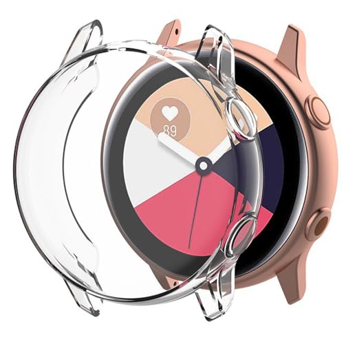 Funda para Samsung Galaxy Watch Active 40mm, Silicona TPU Case Protectora de Pantalla, Anti-arañazos, Anti-Polvo, Cover Carcasa para Samsung Galaxy Watch Active 40mm