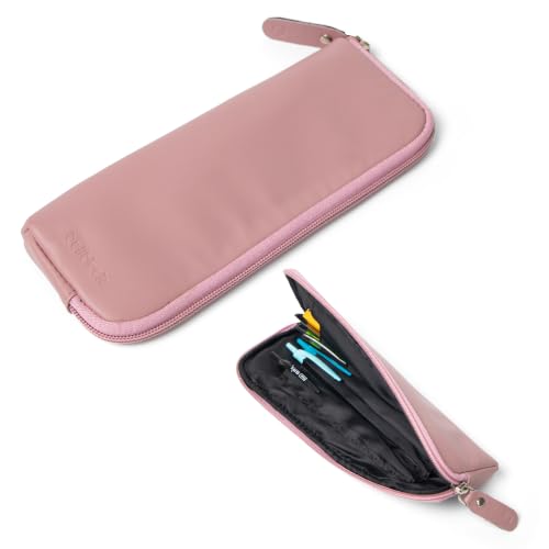 Image of Bellblock Premium Stationery & Pencil Pouch | Aesthetic Pencil Case for School, Office | Portable Pouch for Stationery | Compact Pen Pouch | Vegan Leather (Spring Lilac)