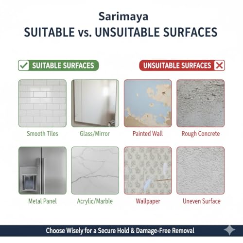 Image of Sarimaya Adhesive Wall Hooks Heavy Duty (Pack of 10) - Transparent Sticky Hooks for Hanging Towels, Coats, Kitchen Utensils - Waterproof Stainless Steel No Drill Hook for Home & Bathroom