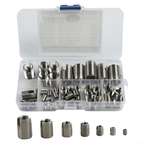 Wrenmor Stainless Steel Self Tapping Thread Inserts For M3-M12 Thread Repair Kit For Automotive And Industrial Applications 50 Pack