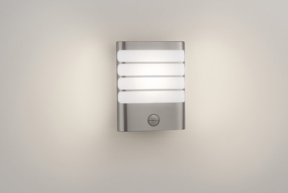 Philips Raccoon Buitenwandlamp Met Sensor - Roestvrij Staal - Warmwit LED
