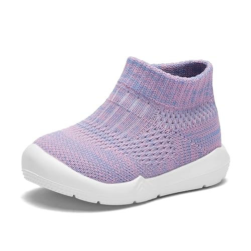 Image of Engtoy Baby Shoes & Socks - Non-Slip Breathable Slippers with Soft Rubber Sole - Baby Boys & Girls Slip On Sneakers - Purple
