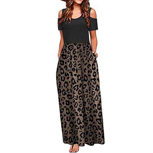 MINGE Maxi Dress Novelty Print Dress Celestial Print Maxi Dress Cotton Print Maxi Dresses Christmas Sleeveless Print Dress Boho(Brown,XX-Large)