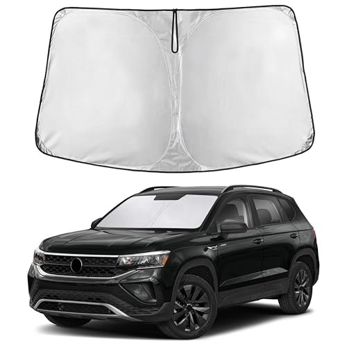 Image of EcoNour Windshield Sunshade Compatible for Volkswagen VW Tiguan 2018-2023 2024 2025 2026 Sun Visor for Front Windshield & Window Sun Shade Cover, UV Heat Blocker & Protector, Car Accessories