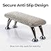 Klimonla Manicure Arm Rest for Nails Tech - Salon Grade Manicure Hand Rest with Non-Slip Mat, Durable Sparkly Fabric Stable Metal Base for Nail Techs Home Beauty Salon