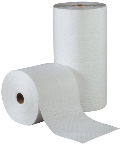 ESP XMBWRF Polypropylene Extra Heavy Weight MeltBlown Fine Fiber Oil Only Absorbent Roll, 150' Length x 30" Width, White