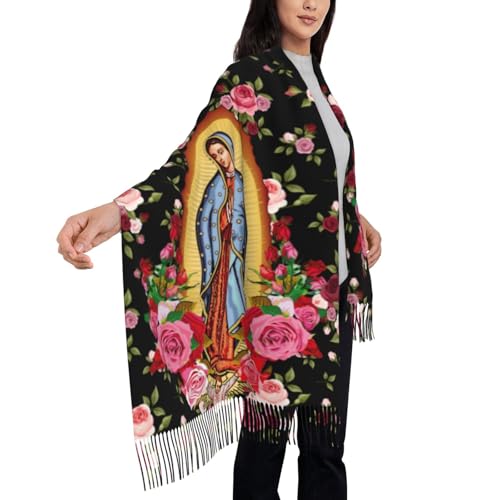 Virgen De Guadalupe Blanket Scarf