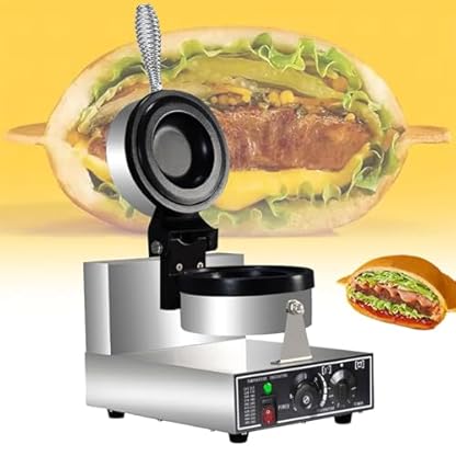 ZEEKYFOR EIS-Burger-Maker, Panini-Presse, Sandwichmaker, elektrische Burger-Presse, beidseitige Heizung, 1200 W, für Bäckereien, Restaurants