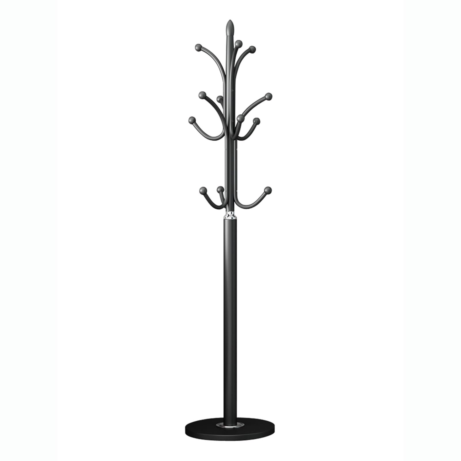 FGXHHS Freestanding Hall Tree Coat Rack with Round Base, Metal nizer for Entryway, Mudroom & Hallway Sto (Black, 13.7 x 69.6)
