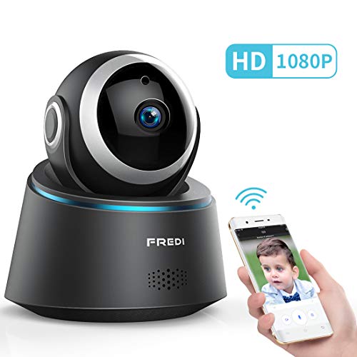 IP Kamera,FREDI WLAN 1080p Indoor Full HD Überwachungskamera WLAN Camera Videoüberwachungksamera 350°/100°Schwenkbar mit Bewegungserkennung IR Nachtsicht Zwei Wege Audio