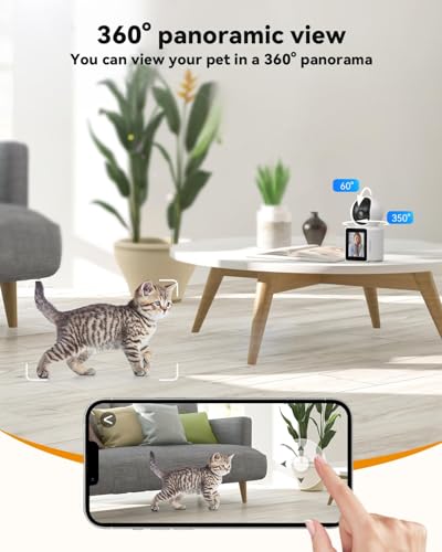 Image of DEATTI Video Pet Dog Camera Indoor Two Way Wireless Security Camera Monitor 1080P with Phone app and Motion Detection,Baby /Elderly /Nanny Audio Calling Device Pan Tilt (DECCM11)