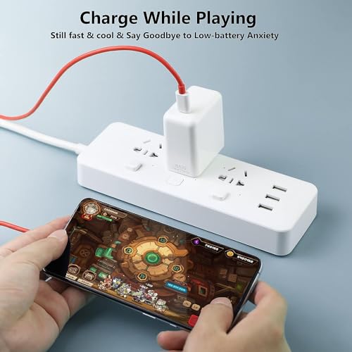 Image of BLACKSHEEP Original 65 watt warp Adapter Compatible with Oneplus 9 pro Charger / 8 /8 Pro /7 Pro /7T /7T Pro /7 /6T /6 /5T /5 /3T /3 /Nord N10 5G / Type C to C Charger (Adapter and Cable)