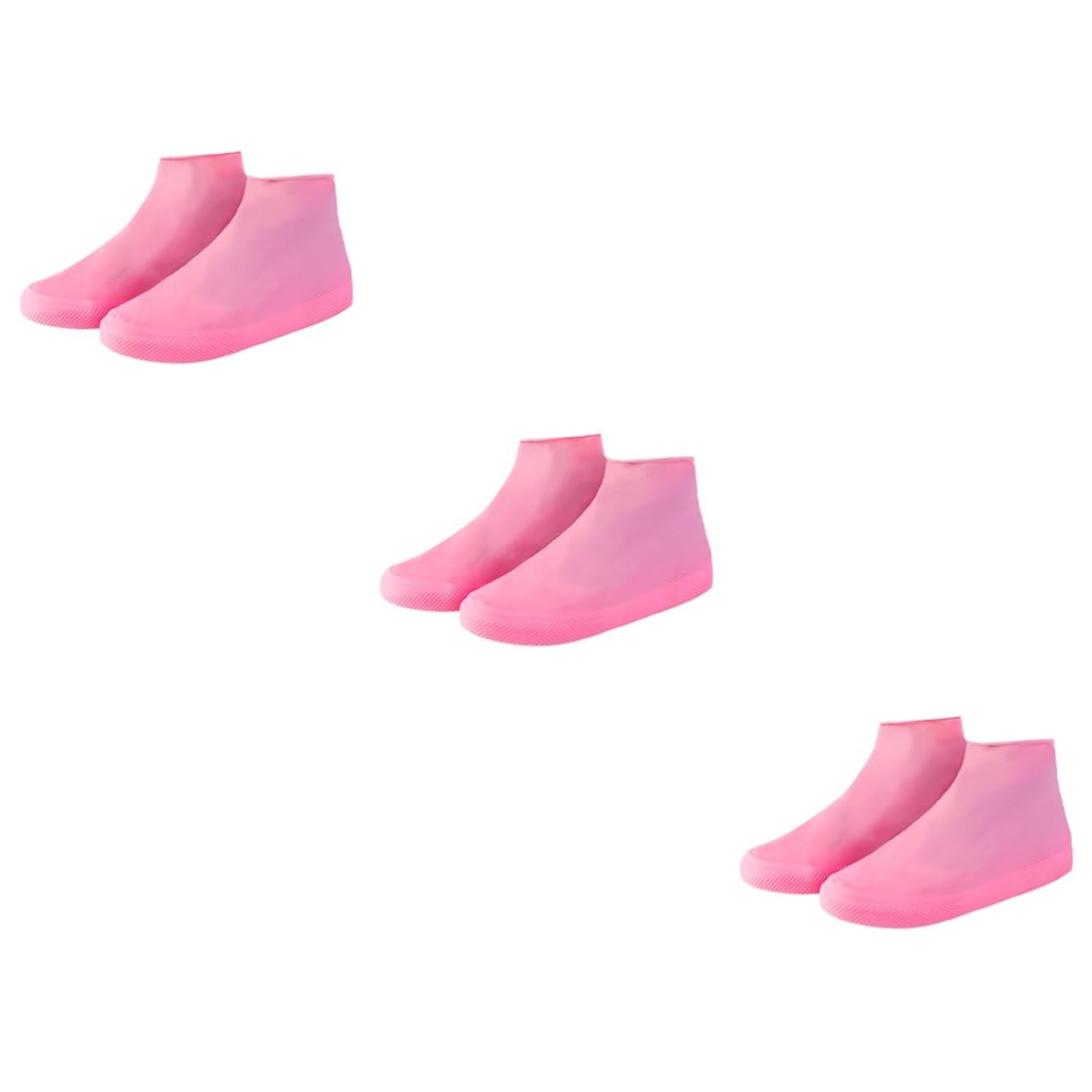 Ciieeo 3pcs Rainproof Boot Covers Latex Non-slip Shoe Covers One-size-fits Disposable for Hiking Outdoor