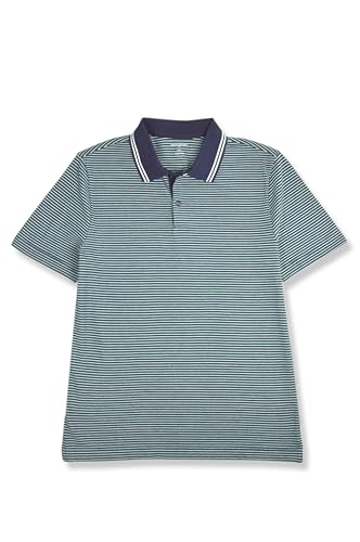 Banana Republic Mens 691730 Standard Fit Pique Mesh All Cotton Striped Polo Shirt2