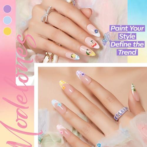 Image of modelones 32 PCS Gel Nail Polish Set, 28 Colors Summer Gel Polish with No Wipe Base Coat, Glitter & Glossy & Matte Top Coat Red Nude Purple Green Soak Off LED Nail Art Kit Salon at Home