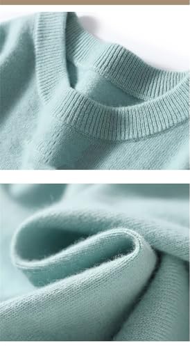 Men's Wool Sweater Crewneck Long Sleeved Pullover Sweater Loose Knit Classic Soft Business Jumper4