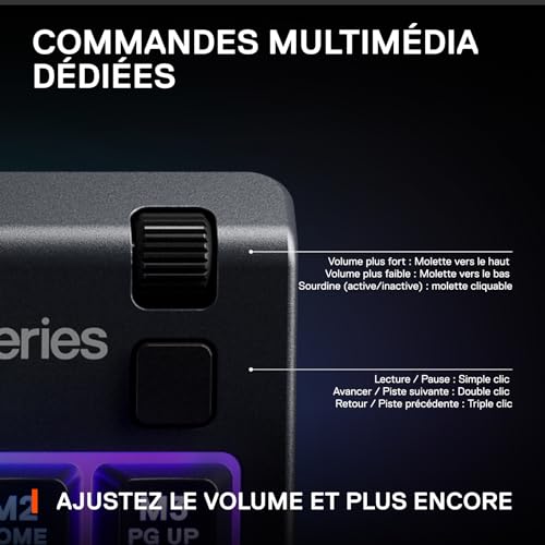 Clavier gaming Apex 3 TKL SteelSeries RVB compact sans pavé numérique QWERTY - 6
